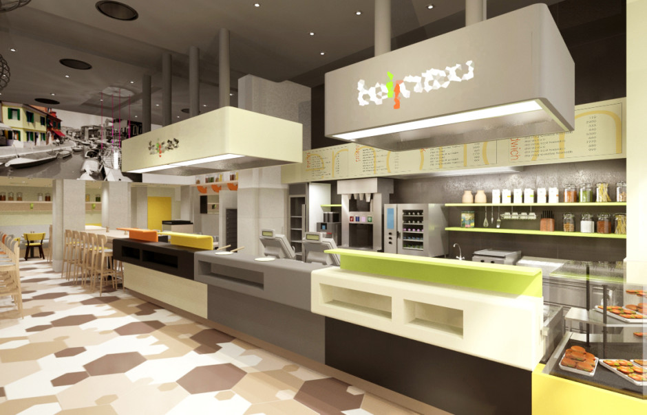 Medveczky Gothard Bellozzo Fast Food Chain Store Interior